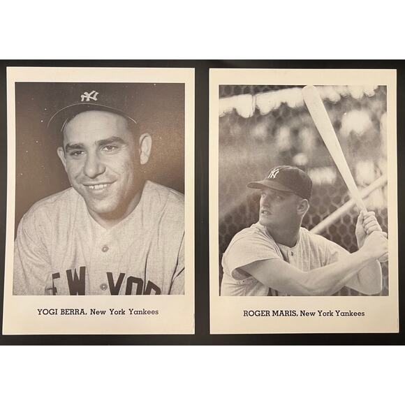 1962 Roger Maris & Yogi Berra New York Yankees Photo Pack 5x7 Yanks MLB Baseball - Picture 1 of 3